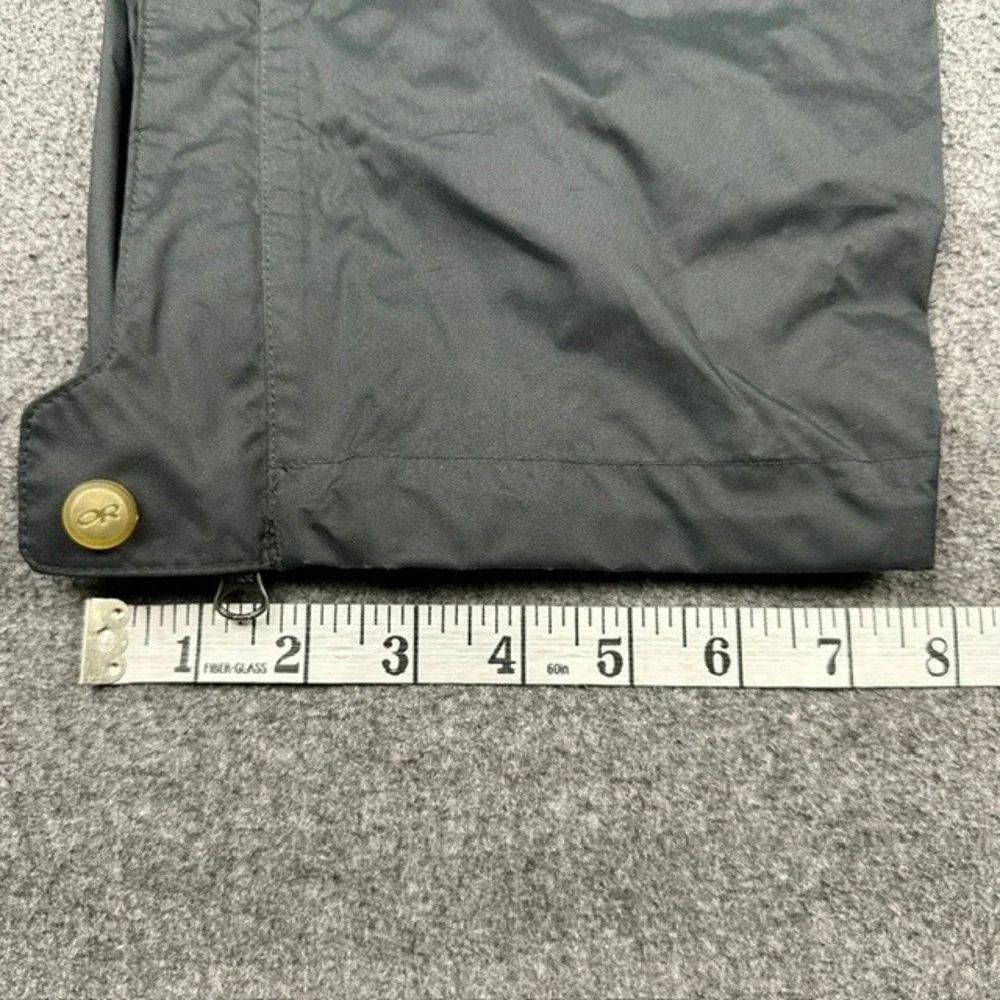 Outdoor Research Rampart Pants Mens Large Black Rain Shell Full Side Zip Hiking
